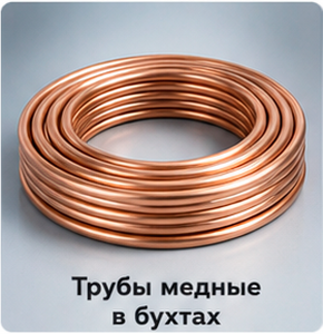 Трубы медные в бухтах